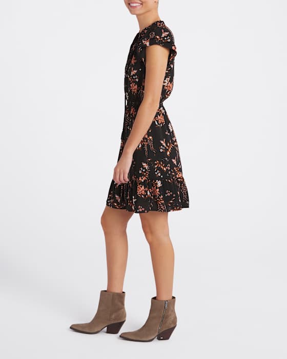 Clio Flutter Sleeve Aline Dress