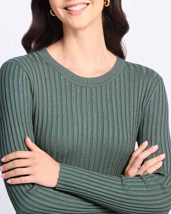 Lois Ribbed Crewneck Sweater