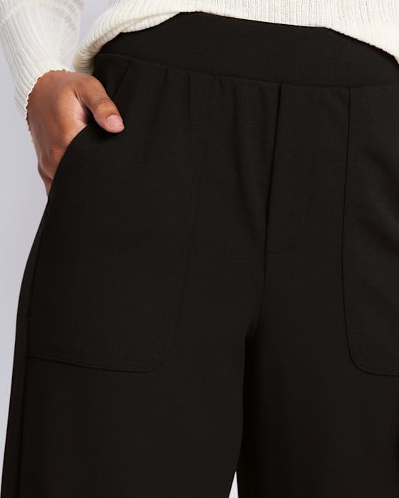 Esme Knit Crepe Wide Leg Trouser