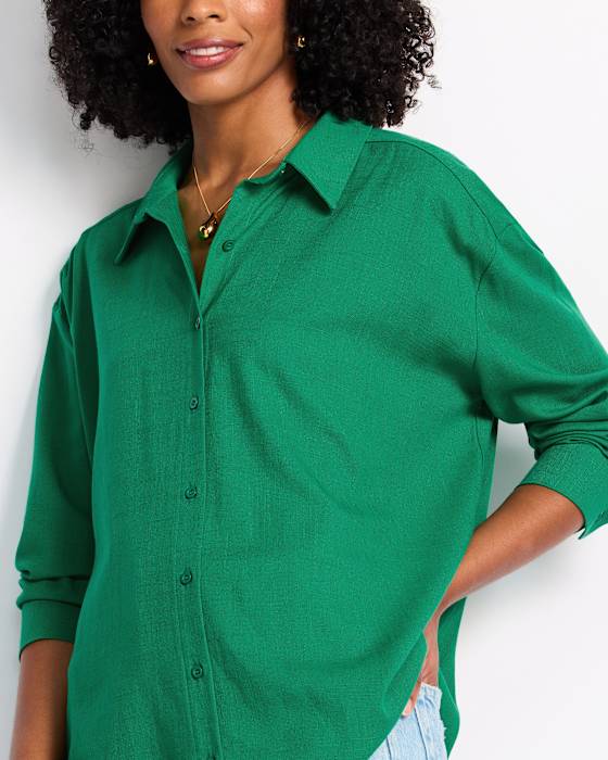Georgina Linen Boyfriend Button Down Shirt