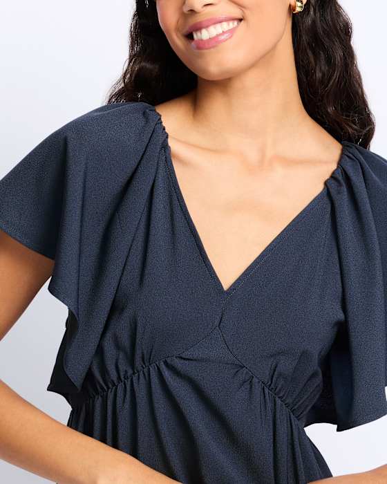 Jamey Flutter Sleeve Maxi Dress