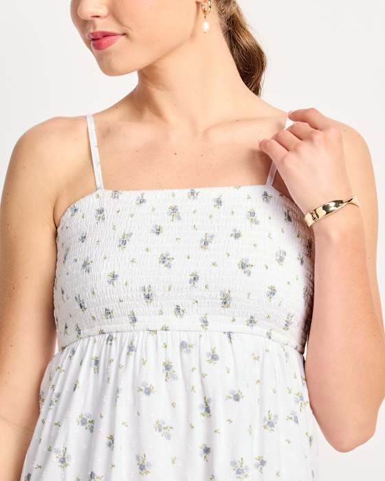 Tiered Ruffle Ditsy Mini Dress