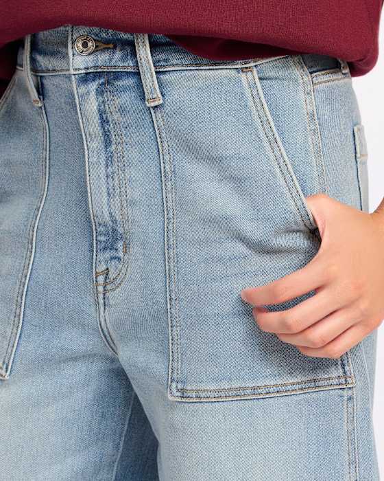 Echo Super High Rise Barrel Jean