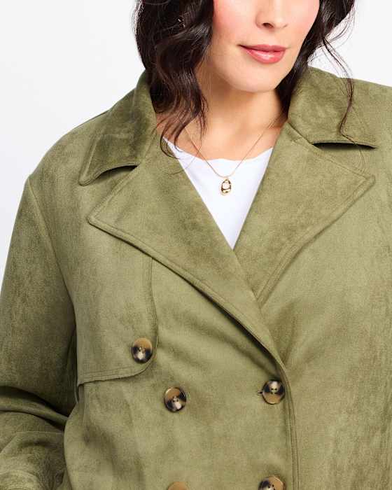Suede Trench Jacket