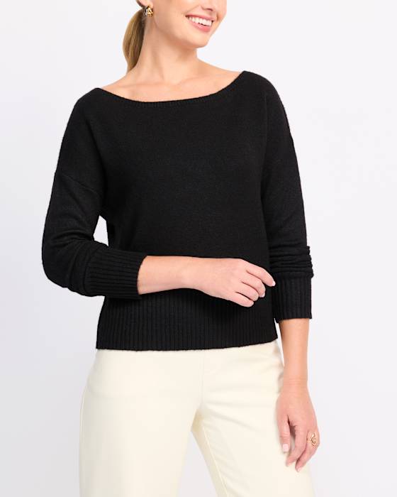 Lisa Long Sleeve Boatneck Sweater