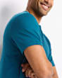 Heavyweight Textured T-Shirt - Blue - Figure Detail
