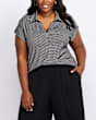 Nuanya V Neck Polo Knit Top