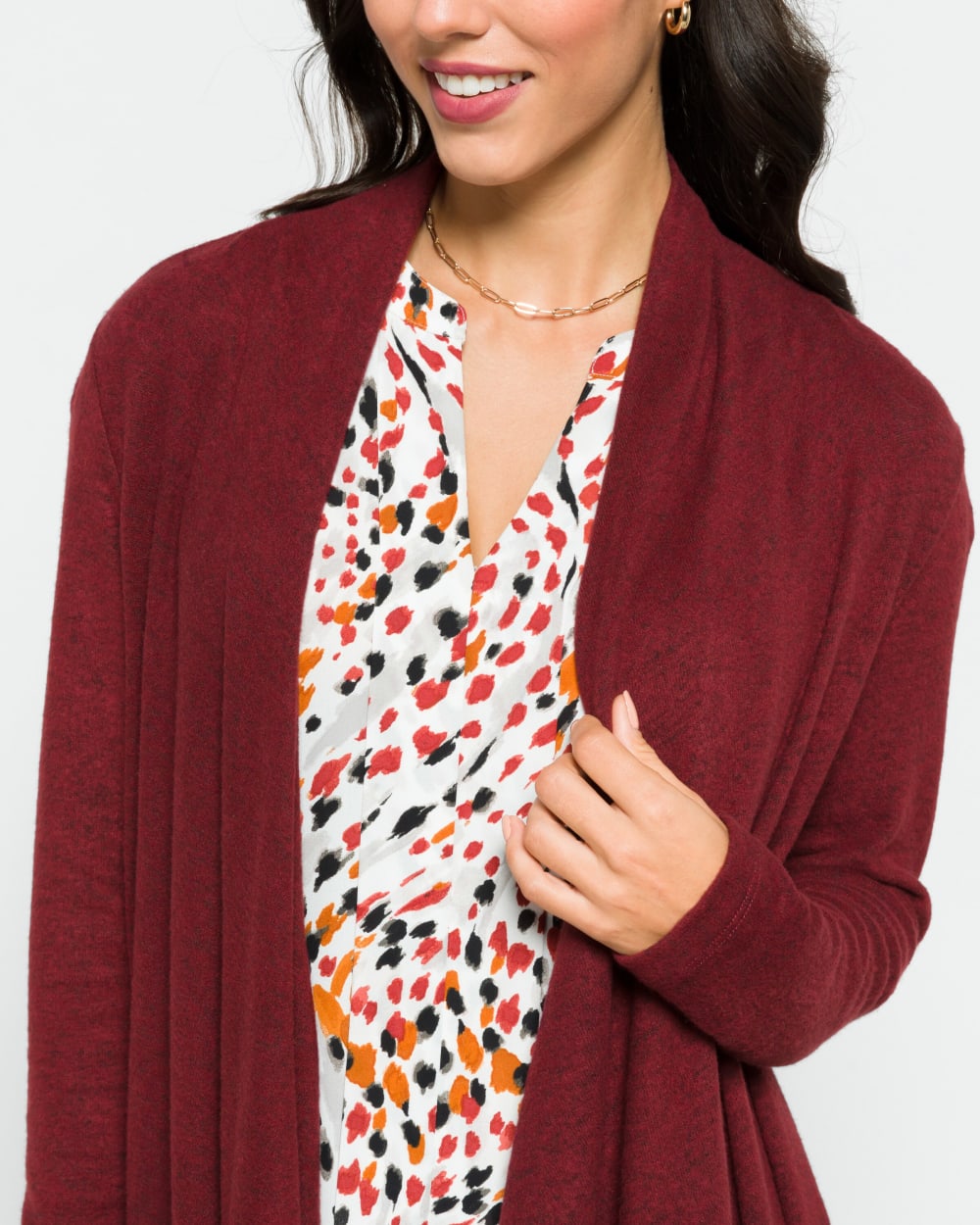 bobeau wallace brushed cardigan