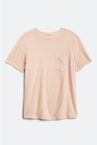 Stitch Fix men’s Mohnton Made cream-colored short sleeve t-shirt with pocket.