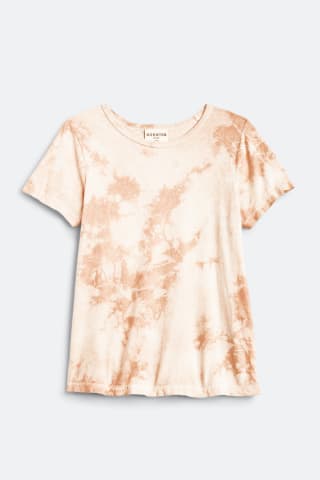 Stitch Fix women’s Mohnton Made Earth Day short sleeve cloud wash tee in blush avocado.